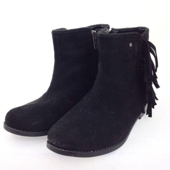 Tahari Vegan‎ Suede Leather Fringe Boho Ankle Boots Size 5 - Picture 3 of 8